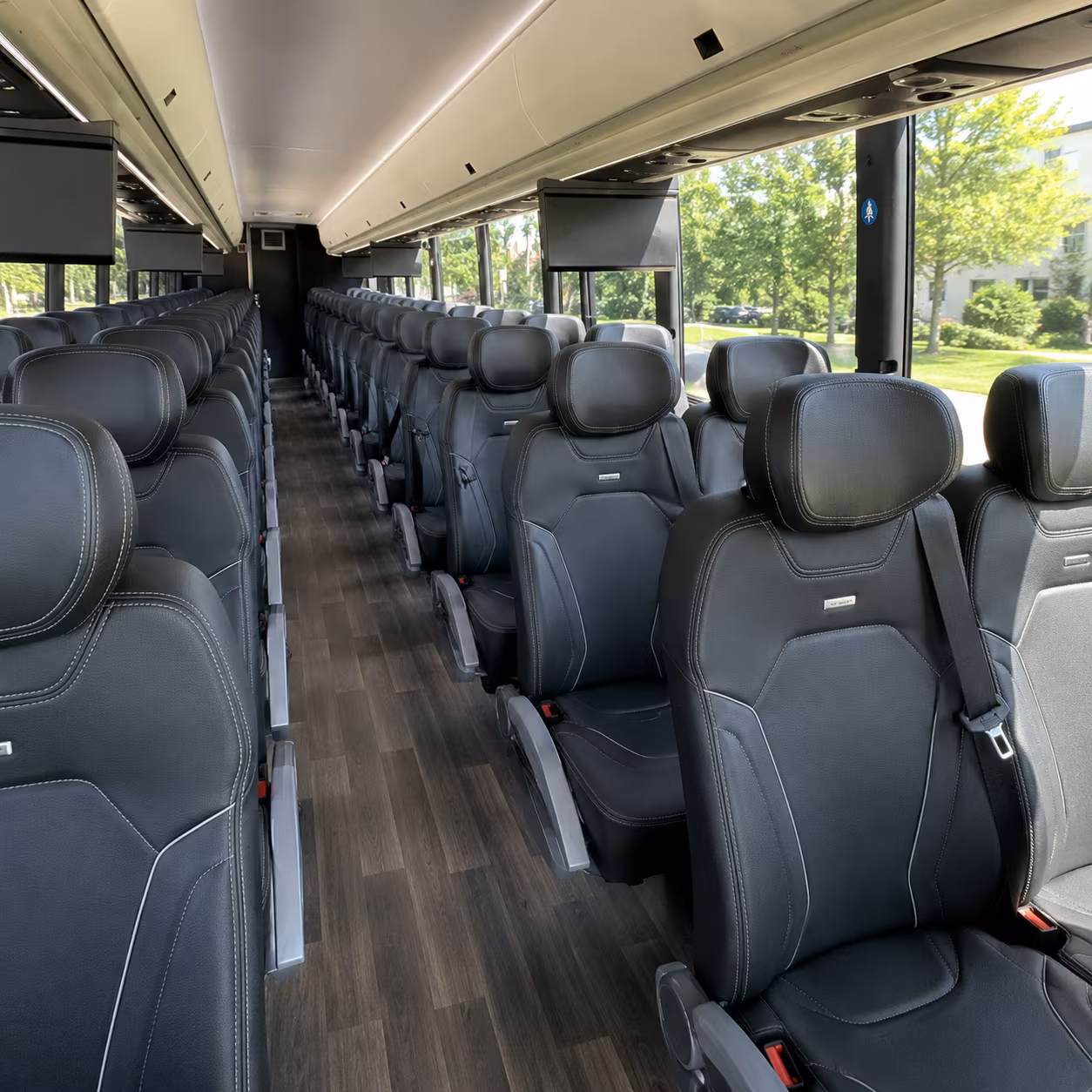 charter buses for full denton wedding weekends